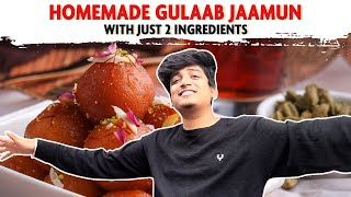 2-Ingredient Homemade Gulab Jamun Recipe - Quick and Easy Dessert | @KalpakVlog