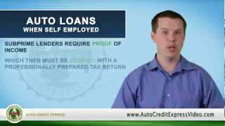 Bad Credit Auto Loans when Self Employed