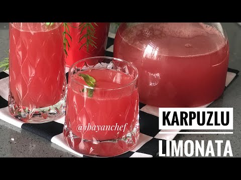 KARPUZLU 🍉 LİMOMATA 🍋 İNANILMAZ GÜZEL HEMEN DENEYİN 😋 #limonata #icecek