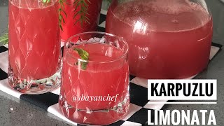 KARPUZLU 🍉 LİMOMATA 🍋 İNANILMAZ GÜZEL HEMEN DENEYİN 😋 #limonata #icecek