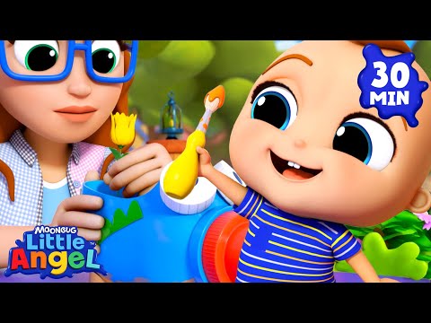 Baby John's Arts and Crafts Class 🎨🖌️ Little Angel | Nursery Rhymes for Babies