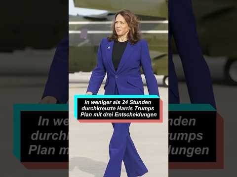 In weniger als 24 Stunden durchkreuzte Harris Trumps Plan mit drei Entscheidungen #trump #fyp