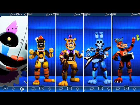 Stylized Rockstar Characters in FNaF AR Workshop Animations