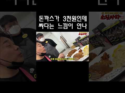 돈까스는 3천원인데 밥한숟갈이 2천원