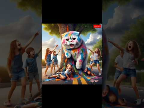 Kucing Rainbow ngumpet🙀#cartoon #komedikucing #funny #kartunkucing #cat #cat
