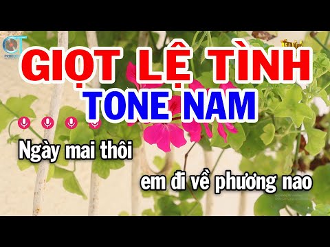 Karaoke Giọt Lệ Tình Tone Nam ( F# ) Nhạc Sống Mới || Karaoke Tuấn Kiệt