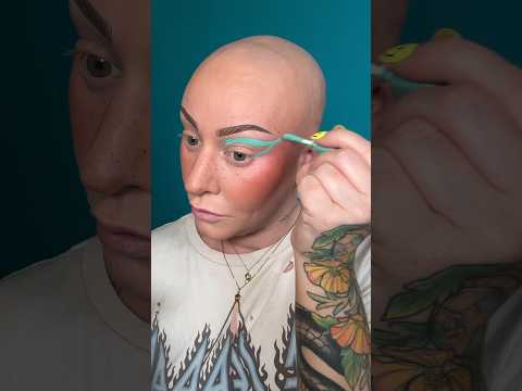 being bald is a wild ride. ?? #alopecia #makeup #makeupshorts #hairloss #makeuptutorial #bald