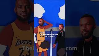 Lebron James and Jamie Foxx with The Best Paddle™️ in pickleball!  Video by @savvyamusing