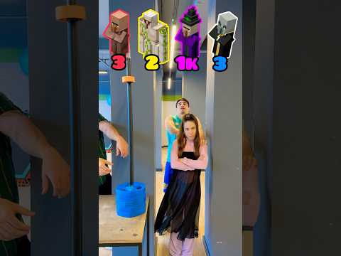 ๐ฑPunch Minecraft challenge/Villager sv Golem sv Witch sv Evoker? #challeger #minecraft #shorts