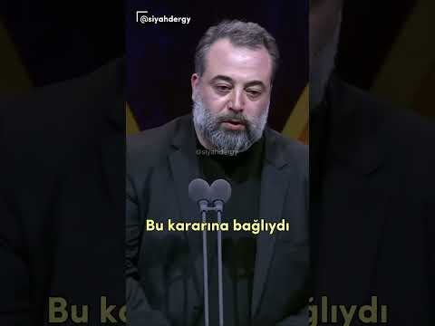 "Bu ödülü rahmetli annem başta olmak üzere bu ülkenin kızıl goncalarına ithaf ediyorum."