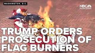 Trump targets flag burning in new executive order