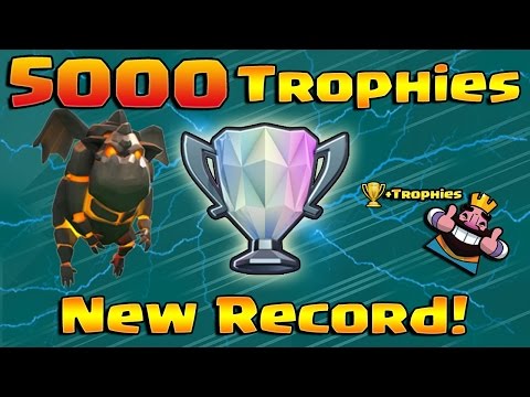 5000 Trophies in Clash Royale! 10 Straight Wins with Lava Hound Deck!