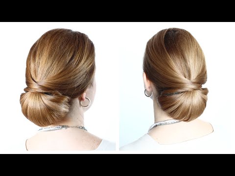 😍  EASY 3 Minute low bun hair tutorial