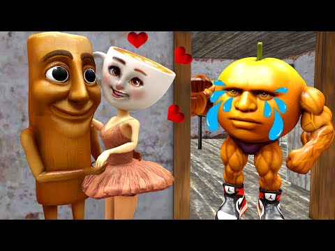 BALLERINA CAPPUCCINA Fall In Love With TUNG TUNG SAHUR in Granny House - funny horror animation