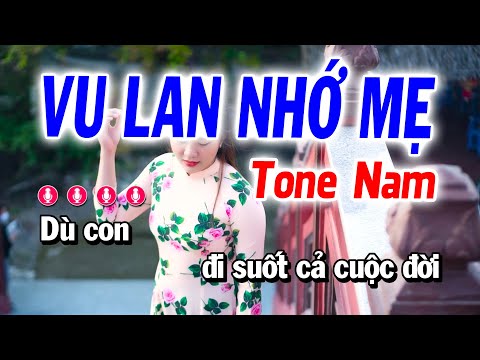 Karaoke Vu Lan Nhớ Mẹ ( Tone Nam D#m ) Karaoke tuyết Nhi