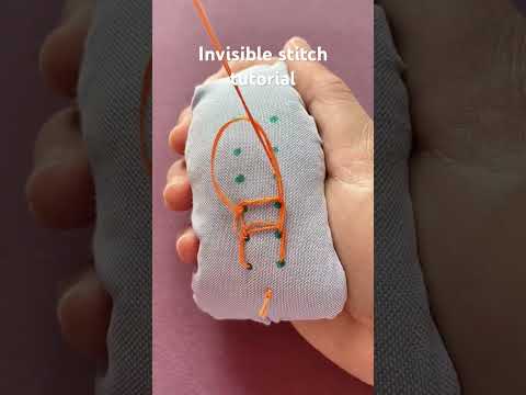 Invisible stitch tutorial #sewing #mending