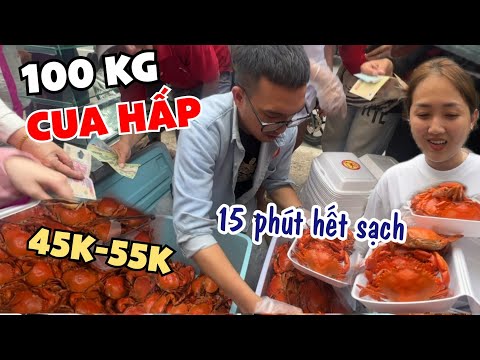 100Kg Cua Hấp 45K Em Gái Xinh Đẹp Bán Tại Vỉa Hè Hàng Trăm Người Kéo Ra Mua Sạch Chỉ 15 Phút