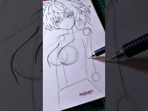 how to draw anime girl body #howtodraw #drawing #shorts #sketch #anime #アナログイラスト #イラストレーター