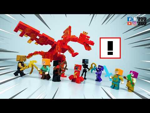 ⛔[FULL] How to Build Minecraft Nether Dragon 【FAKE】LEGO Lava Dragon MOC Tutorial ЛЕГО 乐高 레고 レゴ लेगो