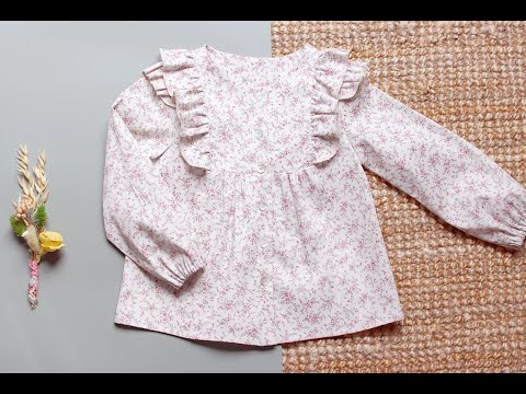 Patrones y Tutorial: Blusa para niñas (talla 9 meses a 8 años )