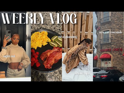 VLOGS: WEEK IN MY LIFE! | stocking my new car, dinner night out, meal planning, snow in ATL