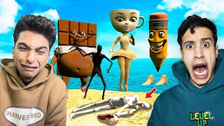 ام كامل وعبده ماندو محبوسين علي جزيرة اصدقاء تونغ تونغ تونغ😳 | Garry's Mod