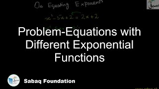 Problem-Equations with Different Exponential Functions