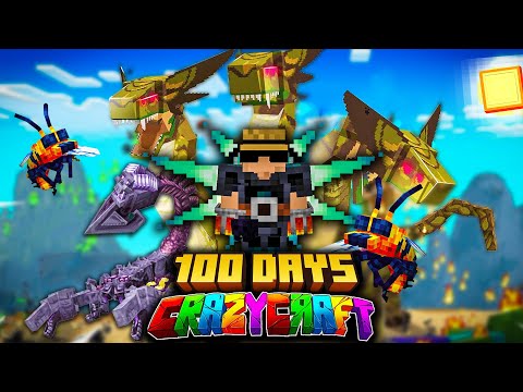 I Survive 100 Days in Crazy Craft in Minecraft Hardcore