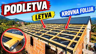 Letvanje krova i postavljanje folije