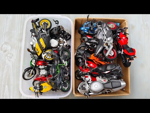 2 Box Full of Model Bikes Collection BMW, Honda, Royal Enfield, Kawasaki and etc.