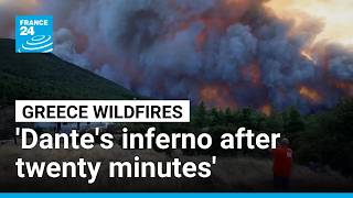 YouTube video thumbnail: In Blazing Greece, Anger Grows Among Residents Forced to Evacuate