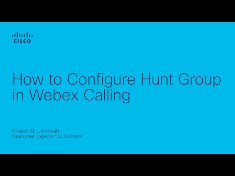 How to configure hunt group in Webex Calling