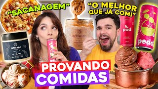 PROVANDO NOVAS MARCAS DE COMIDA | Sorvetes Gourmet, Pizzas congeladas, Refrigerantes diferentões