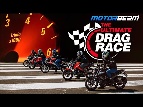 Pulsar NS160 vs Apache 160 vs Gixxer vs FZS-FI vs Xtreme 160R - The Ultimate Drag Race | MotorBeam