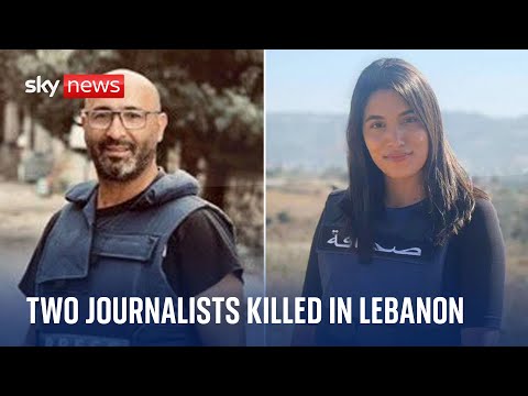 Two journalists killed by Israeli strike in Lebanon, broadcaster says | Israel-Hamas war