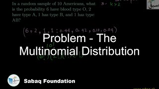 Problem - The Multinomial Distribution