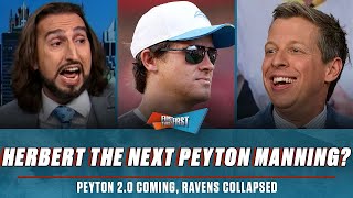Herbert is "continuing on Peyton Manning trajectory," Ravens the bigger story? | FIRST THINGS FIRST