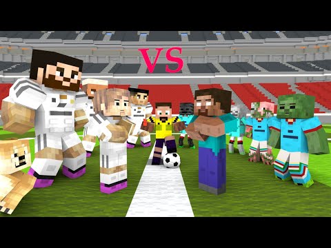 Herobrine School Soccer Match with MrBeast - Minecraft Animation