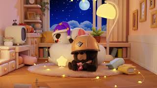 🐻 Dundun's Lullaby for 🐼 Bamboo… Powered by a Secret 😂 #cute #animation #panda #funny #fyp #sleep
