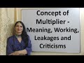 Multiplier Concept and Its Criticisms
