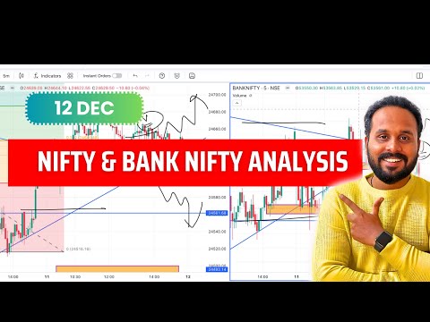 NIFTY PREDICTION FOR TOMORROW & BANK NIFTY ANALYSIS in English FOR 12 December 2024