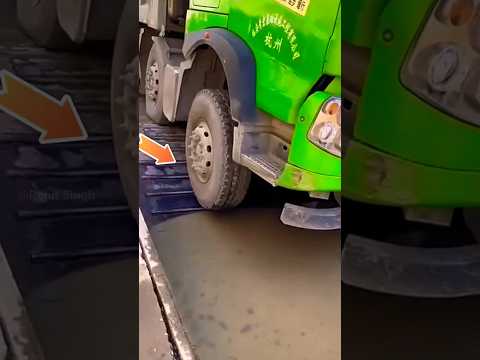 Why Do Chinese Roads Have Water Pools for Trucks? Safety Hack!๐๐ฆ๐จ๐ณโ#shortsfeed #shorts #viral