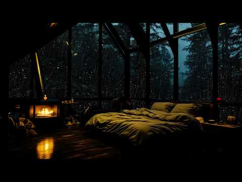 Rainstorm Sounds for Relaxing, Deep Sleep & Stress Relief ⚡ White Noise 🎧 Sleeping Away in Serenity