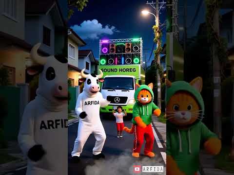 Aku suka nonton sound horeg maskot sapi joget truk sound system #soundhoreg #ai #badut
