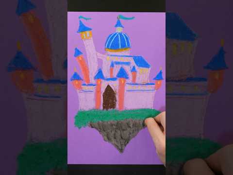 Trying to Draw a Floating Castle (in chalk!)