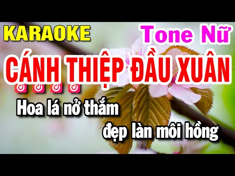 Karaoke Cánh Thiệp Đầu Xuân Nhạc Sống Tone Nữ ( Beat 2026 ) Huỳnh Lê