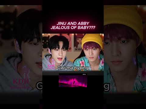 Jinu & Abby trying not to be jealous… failing 😭🔥 #kpopdemonhunters #kdh #jinu #abbysaja #babysaja