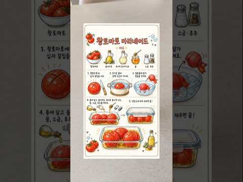 새콤달콤한 토마토 마리네이드 만들기🍅