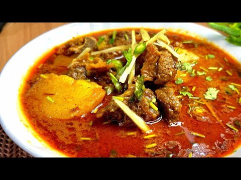 Lucknow ki Authentic Aalu Gosht Ki Nahari Recipe 😋 Lajawab Aalu Gosht Recipe Muharram Special 👌