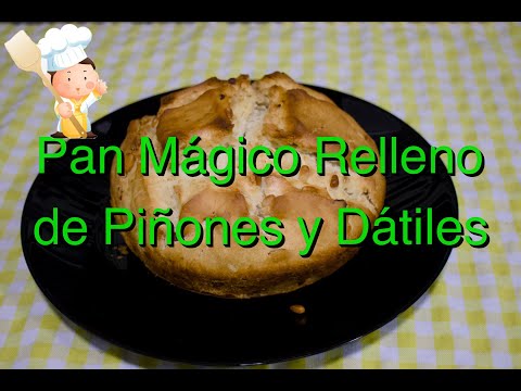 Receta de Pan casero sin reposo super rápido y riquisimo, relleno de piñones y dátiles😋😋😋😋😋